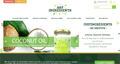 Desktop Screenshot of justingredients.co.uk